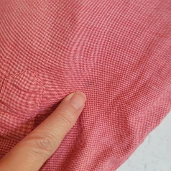 Tommy Hilfiger Long Sleeve Button Down Shirt Salmon Pink Mens Size XL Classic - Picture 7 of 11